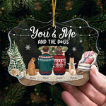 Custom Name You & Me and the Dogs Christmas Gifts for Couples - Personalized Ornament