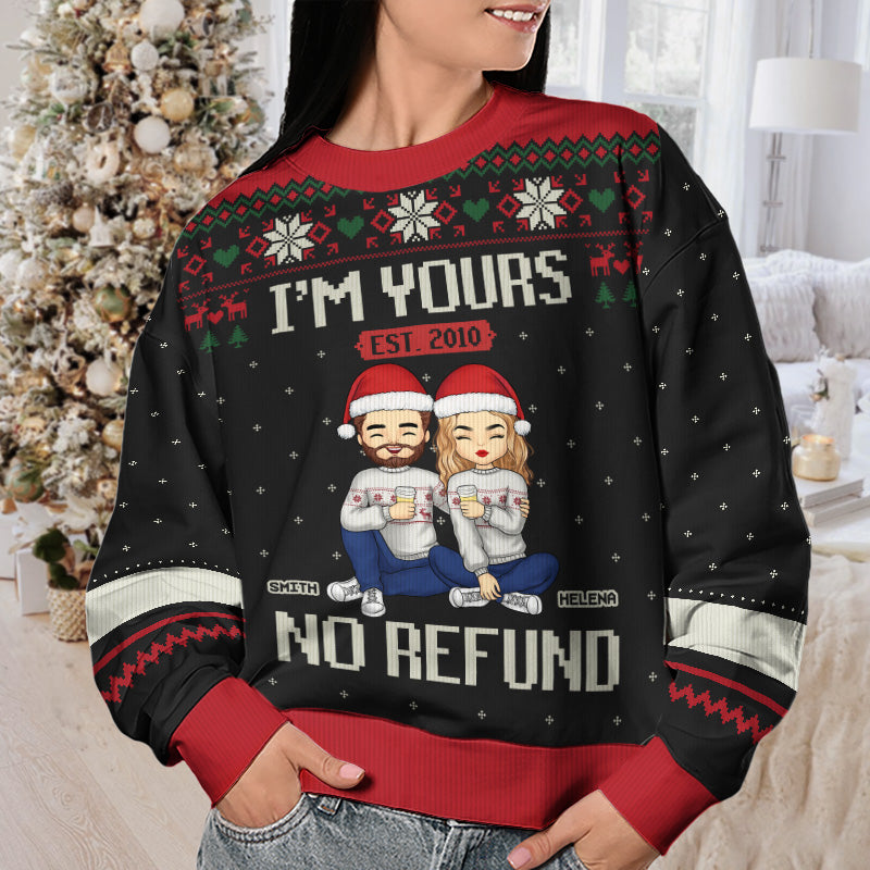 Custom Name Funny Christmas Couple Gifts - Personalized Sweatshirt
