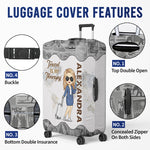 Custom Name Travel Lover Gifts for Women - Personalized Luggage Cover