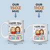 You're The Reason I Don't Punch People At Work - Coworker Personalized Custom Mug - Gift For Coworkers, Work Friends, Colleagues