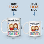 Custom Name Emotional Support Coworker Gifts for Women - Personalized Mugs