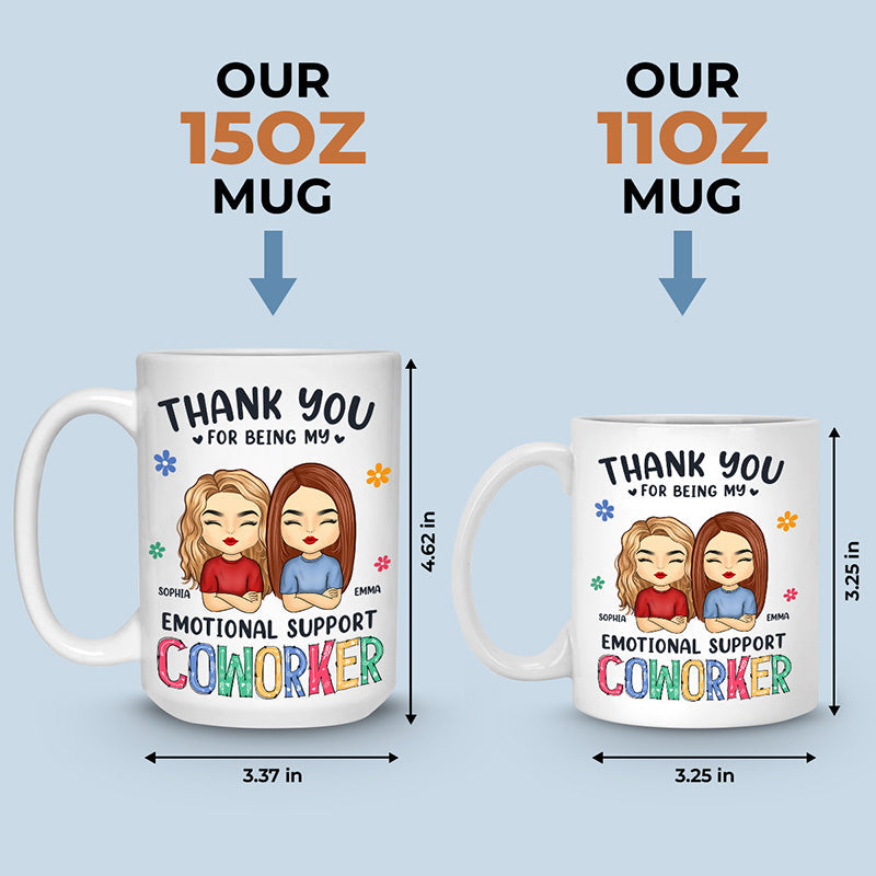 You're The Reason I Don't Punch People At Work - Coworker Personalized Custom Mug - Gift For Coworkers, Work Friends, Colleagues