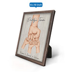 Custom Daddy's Team Father's Day Gifts - Personalized Easel Canvas