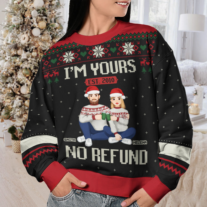 Custom Name Funny Christmas Couple Gifts - Personalized Sweatshirt