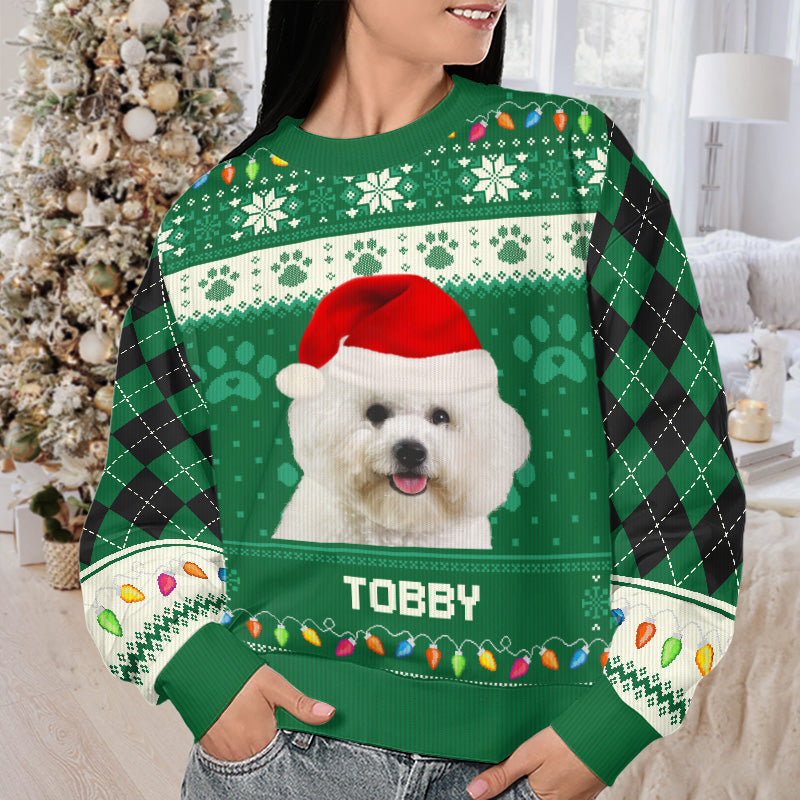 Custom Pet Photo Christmas Gifts for Dog Lovers - Personalized Sweatshirt