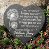 In Loving Memory Of - Memorial Personalized Custom Heart Shaped Memorial Stone - Sympathy Gift For Family Members