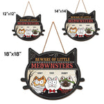 Funny Cat Meownster Halloween Decor - Wood Sign