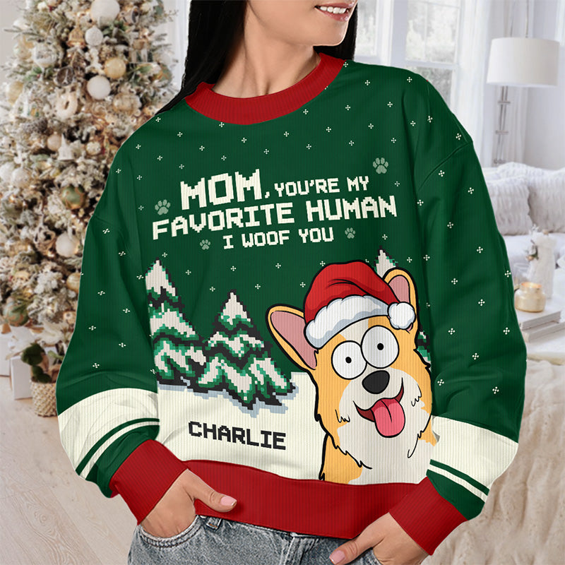 Custom Name Christmas Dog Gifts for Mom - Personalized Sweatshirt