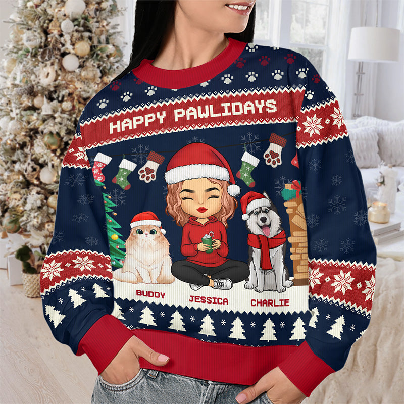 Custom Name Christmas Pet Family Gifts - Personalized Sweatshirt