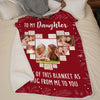 Custom Photo A Hug From Me To You - Family Personalized Custom Blanket - Gift For Family Members