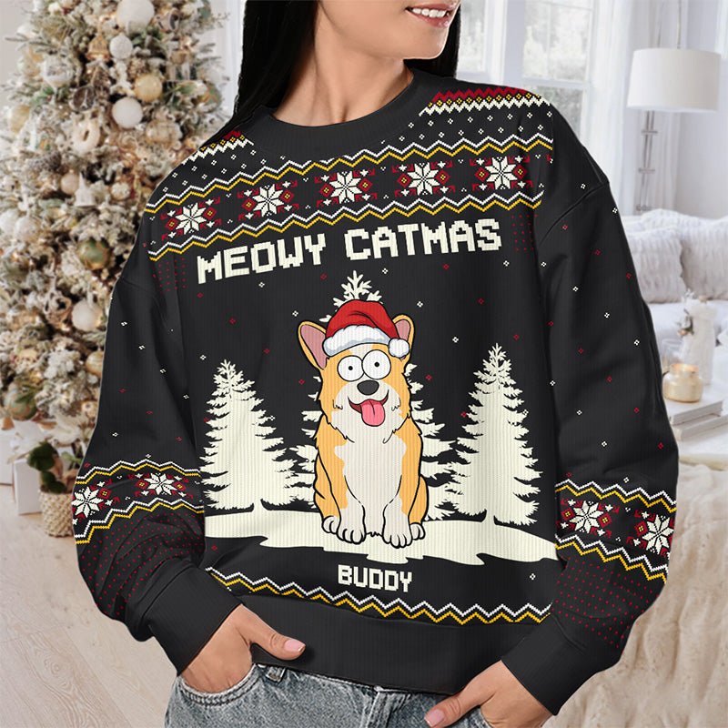 Custom Name Christmas Dog Gifts for Dog Lovers - Personalized Sweatshirt
