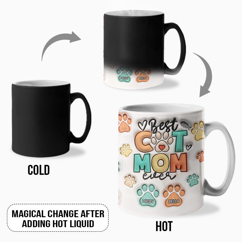 You're My Favorite Face To Lick - Dog & Cat Personalized Custom 3D Inflated Effect Printed  Color Changing Mug - Gift For Pet Owners, Pet Lovers