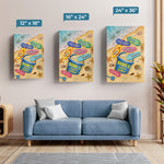 Custom Name Beach Buddies Gifts for Grandma - Personalized Canvas