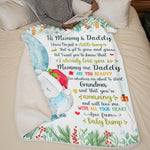 Baby Bump Christmas Announcement Gifts for Parents - Blanket