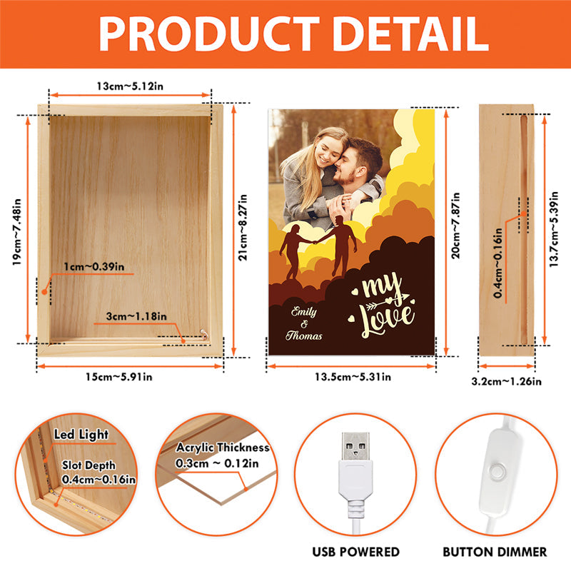 Custom Photo Couple Love Gifts - Personalized Frame Light Box