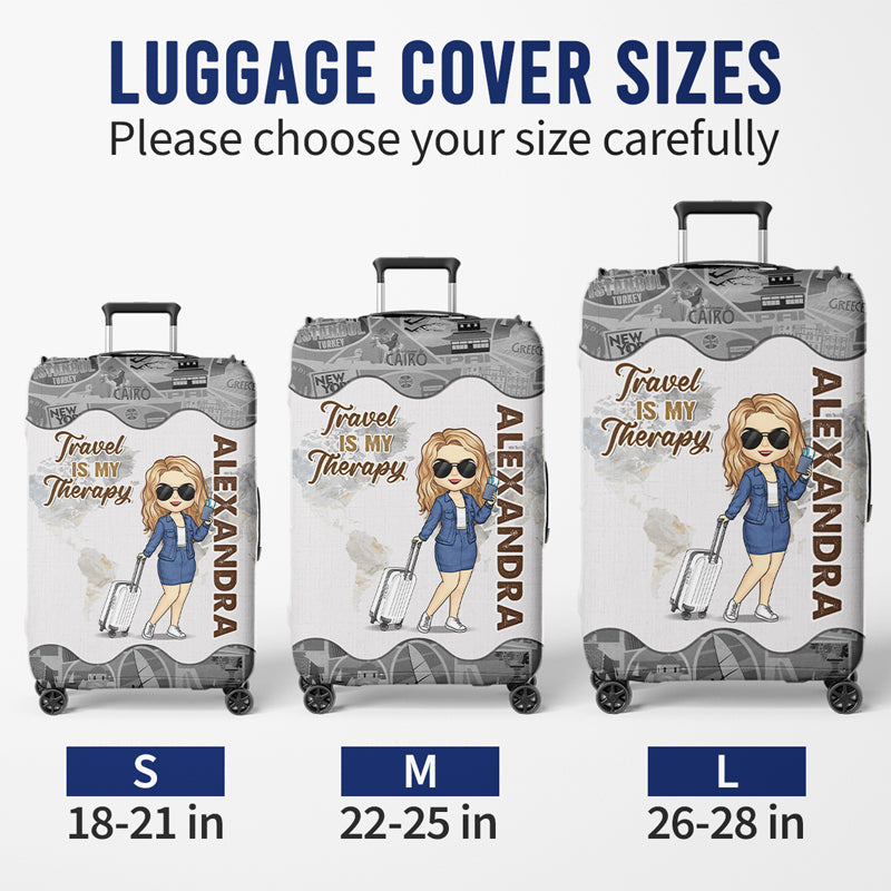 Custom Name Travel Lover Gifts for Women - Personalized Luggage Cover