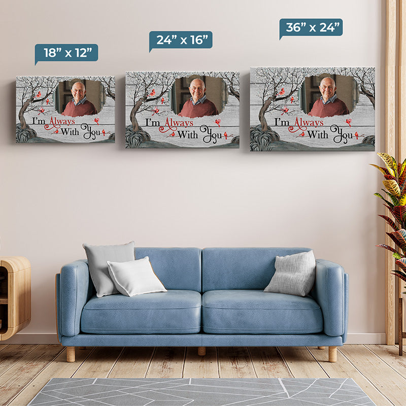 Custom Photo Until We Meet Again - Memorial Personalized Custom Horizontal Canvas - Sympathy Gift For Family Members