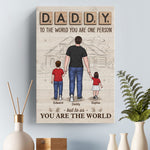 Custom Name Dad Family Gifts - Personalized Canvas