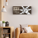 Custom Name Dad Fist Bump Gifts for Dads - Personalized Wood Sign