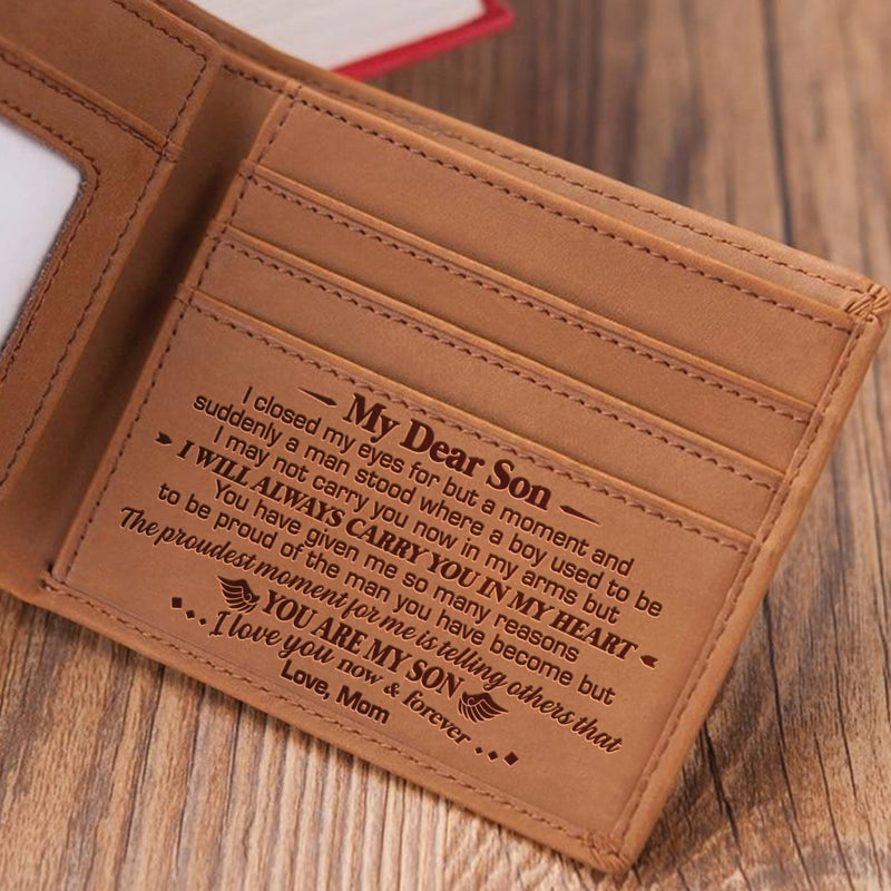 My Dear Son I Closed My Eyes For But A Moment - Bifold Wallet - To My Son, Gift For Son, Son Gift From Dad And Mom, Birthday Gift For Son, Christmas Gift