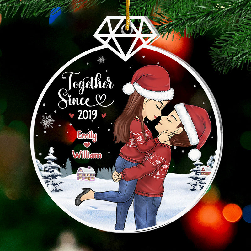 Custom Name Christmas Couple Gifts - Personalized Ornament