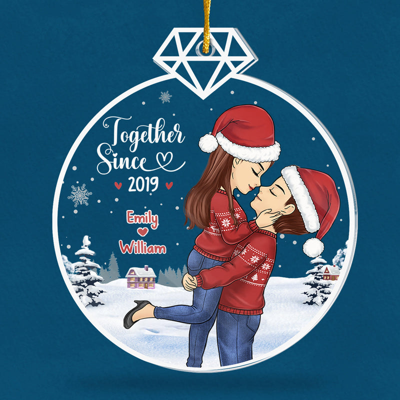 Custom Name Christmas Couple Gifts - Personalized Ornament