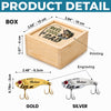 Custom Fishing Lure Gift Box - Personalized Father's Day Fishing Gifts For Fisherman, Dad, Grandpa - Born To Fish Forced To Work