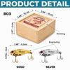 Custom Fishing Lure Gift Box - Personalized Father's Day Fishing Gifts For Fisherman, Dad, Grandpa - Fish More Worry Less
