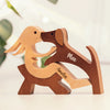 Personalized Custom Wooden Pet Carvings - Cuteness Overload - Gift For Pet Lovers - Wood Sculpture Table Ornaments, Carved Wood Decor