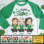 Custom Name Sister Gifts for Women - Personalized Raglan Shirt