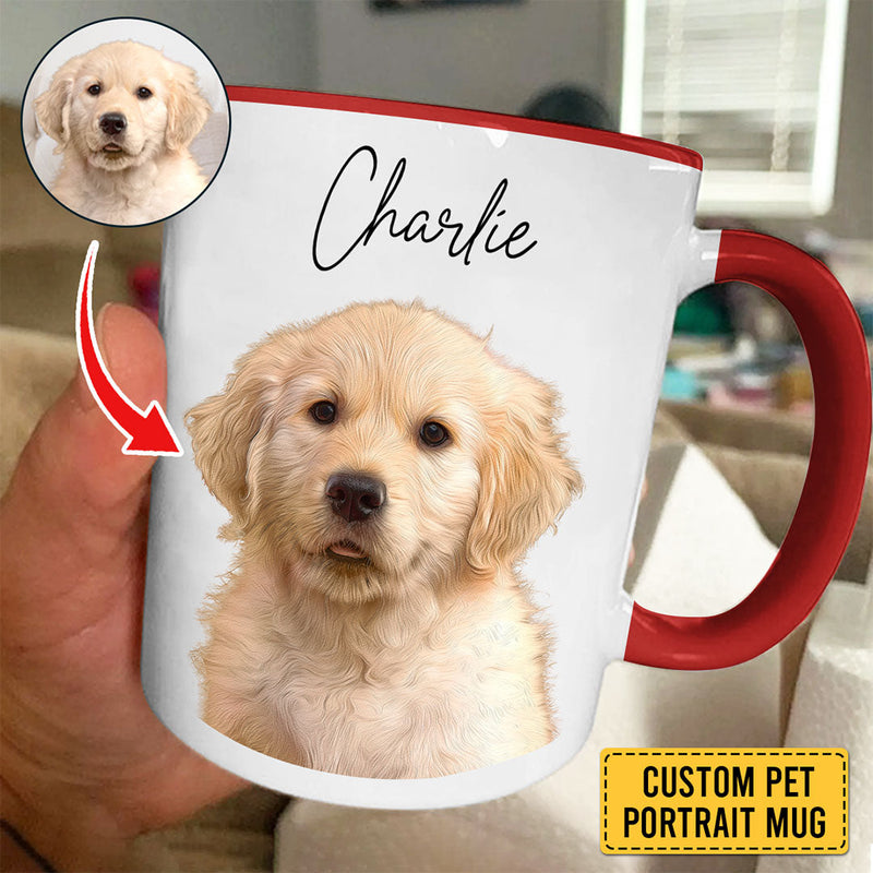 Custom Name Puppy Gifts for Dog Lovers - Personalized Accent Mugs