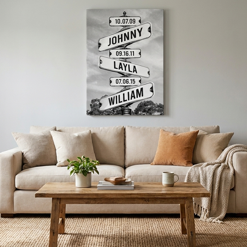 Where Love Never Ends - Family Personalized Custom Vertical Canvas - Gift For Family Members