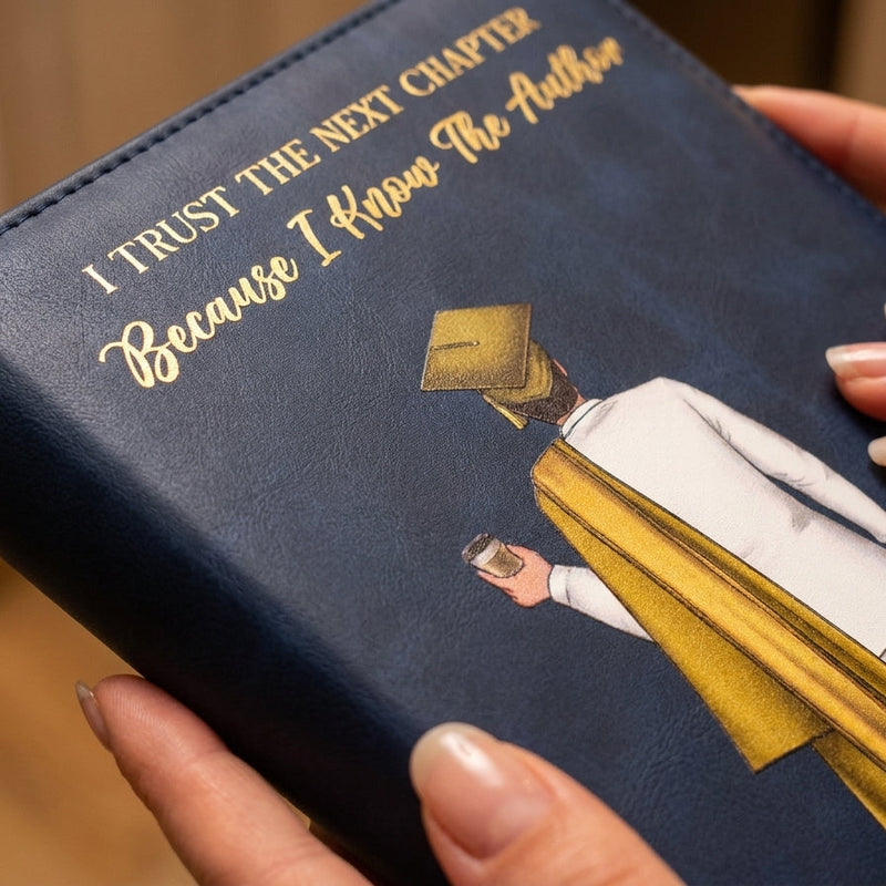 Custom PU Leather Notebook -  Personalized Graduation Gifts For Him, Her - Write Your Own Story