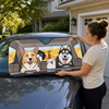 Dogs And Cats - Personalized Auto Sunshade - Gift For Pet Lovers
