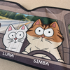 Cat's Trip - Cat Personalized Custom Auto Windshield Sunshade, Car Window Protector - Gift For Pet Owners, Pet Lovers