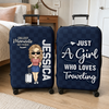 Personalized Custom Luggage Cover - Gift For Traveling Lovers, Travel Essentials For Women, Luggage Covers For Suitcase, Vacation Must Haves, Travel Gifts For Women, Honeymoon Essentials
