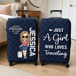 Travel Therapy Girl Who Loves Traveling Gifts for Women - Luggage Cover
