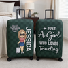 Personalized Custom Luggage Cover - Gift For Traveling Lovers, Travel Essentials For Women, Luggage Covers For Suitcase, Vacation Must Haves, Travel Gifts For Women, Honeymoon Essentials