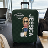 Personalized Custom Luggage Cover - Gift For Traveling Lovers, Travel Essentials For Women, Luggage Covers For Suitcase, Vacation Must Haves, Travel Gifts For Women, Honeymoon Essentials