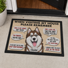 Remember When Visiting Our House - Personalized Decorative Mat, Doormat