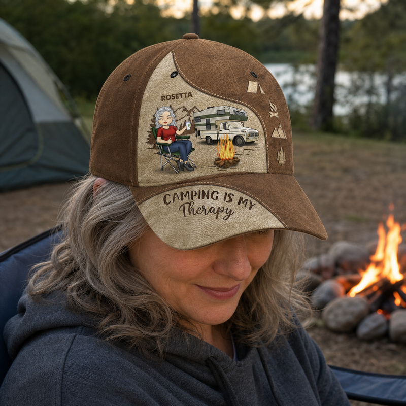 Custom Happy Camper Gifts for Campers - Personalized Classic Cap