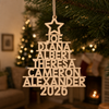 Family Christmas Tree - Family Personalized Custom Ornament - Wood Custom Shaped - Christmas Gift For Family Members