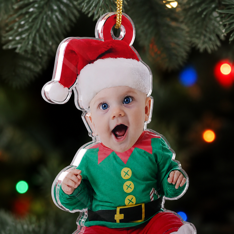 Custom Photo The Miracle Of Life - Family Personalized Custom Ornament - Acrylic Custom Shaped - Christmas Gift For Baby Kids, Newborn Baby