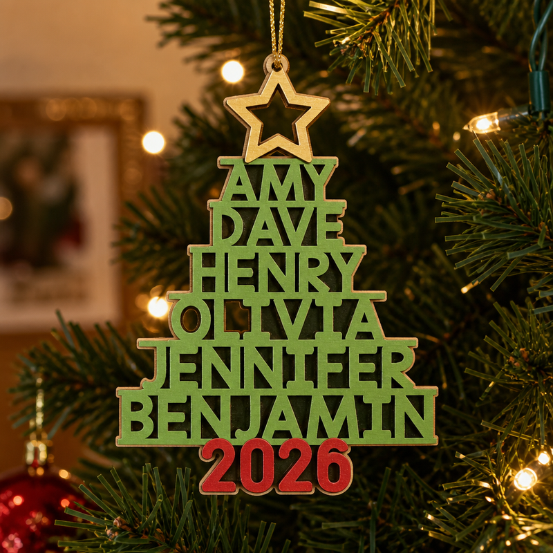 The Best Part Of Christmas Holiday - Family Personalized Custom Ornament - Wood Custom Shaped - Christmas Gift For Family Members