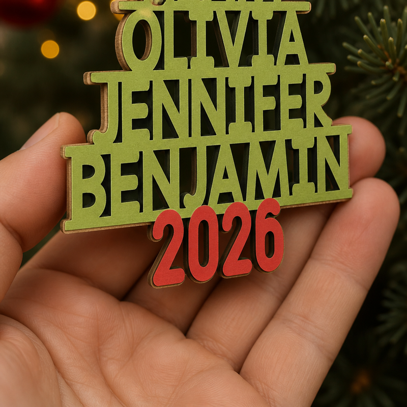 The Best Part Of Christmas Holiday - Family Personalized Custom Ornament - Wood Custom Shaped - Christmas Gift For Family Members