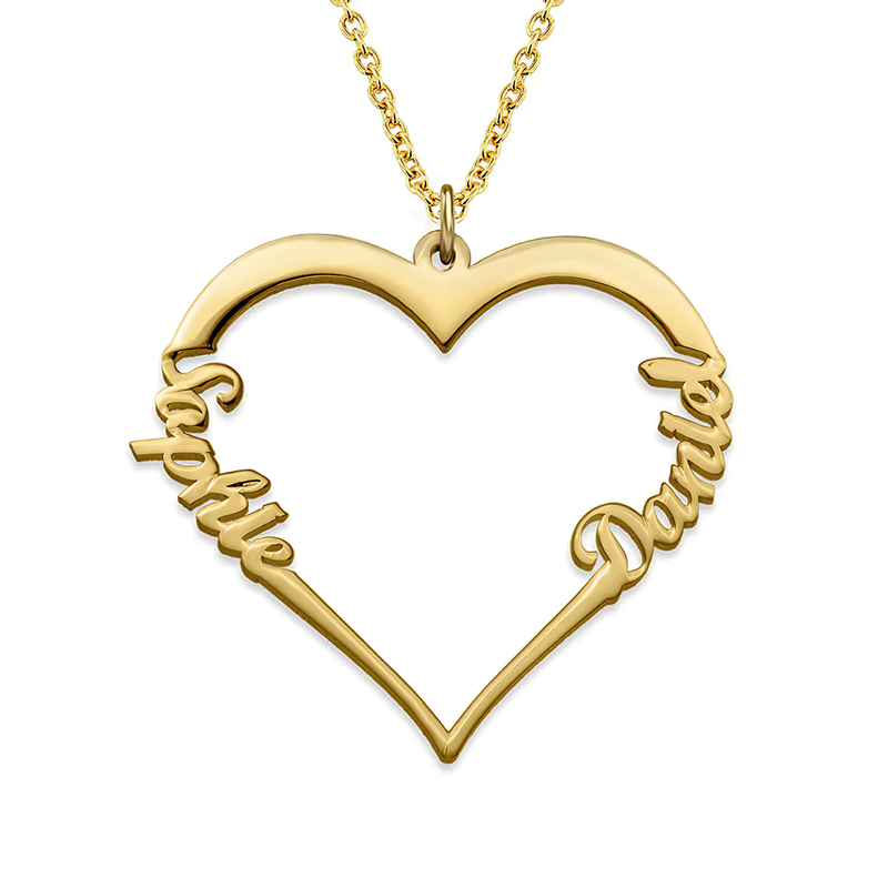 You're My Love, My Everything - Couple Personalized Custom Minimalist Heart Shaped, Text Shaped Name Necklace - Birthday Gift For Wife, Anniversary, Engagement, Wedding, Marriage Gift