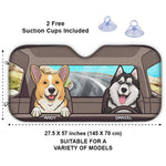 Custom Name Cartoon Pet Gifts for Pet Lovers - Personalized Auto Sunshade