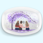 Custom Name Mother Daughter Long Distance Gifts - Personalized Platter