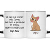 Fur Baby And Daddy Has An Itimacy - Dog Personalized Custom Accent Mug - Father's Day, Gift For Pet Owners, Pet Lovers