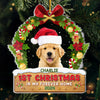Custom Photo First Christmas In My Forever Home - Dog & Cat Personalized Custom Ornament - Acrylic Custom Shaped - Christmas Gift For Pet Owners, Pet Lovers